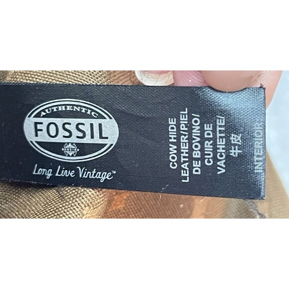 Fossil Magenta Pink Leather Crossbody Bag Purse Soft Cowhide ~ 11"x10"  VGUC - Picture 7 of 12